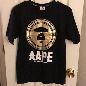 AAPE By Bape A Bathing Ape black t size small